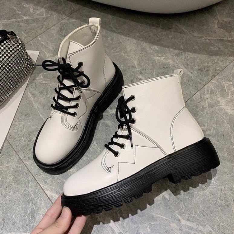 [Freeship] [hàng đẹp loại 1] Giày Bốt Martins 2 màu đen trắng phong cách boots ulzzang phòng cách hàn quốc cho nữ