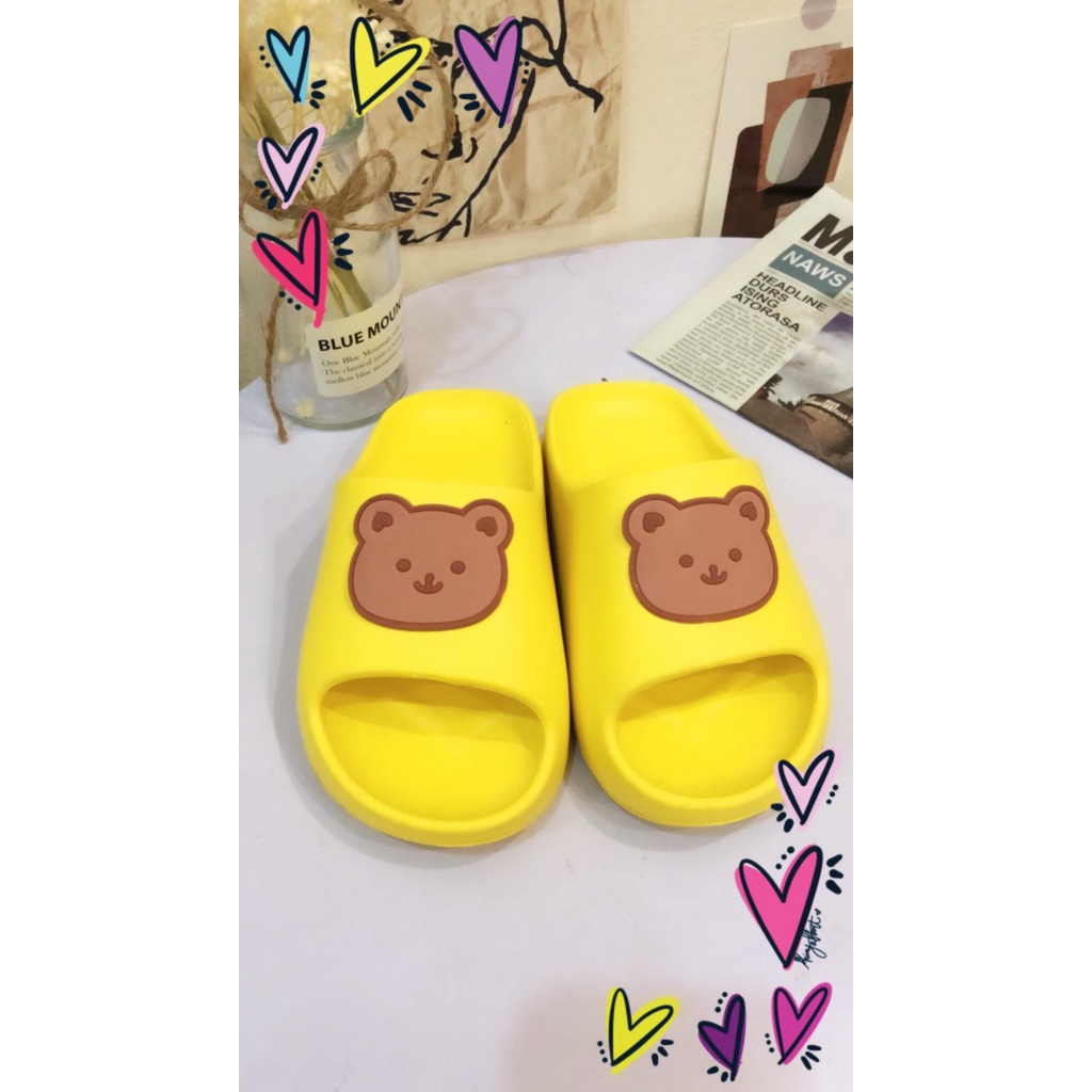 Dép bánh mì dép trẻ em hình gấu dễ thươmg