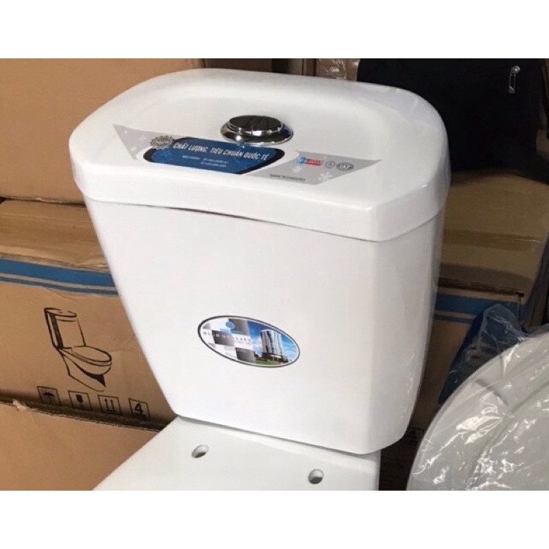 Két nước bồn cầu nhấn đủ phụ kiện  Thái Bình  Kích thước giữa hai ốc bắt đáy két 14cm