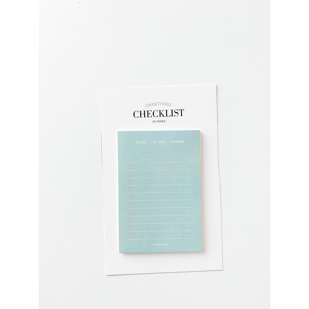 Giấy note chú thích danh sách - Crabit Checklist Notepad - 30 tờ [GIÁ TẬN XƯỞNG]