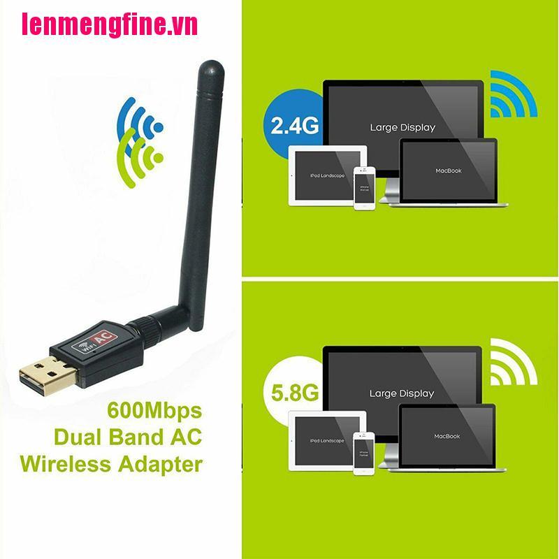 Usb Wifi 600 Mbps 2.4 / 5ghz Có Ăng Ten 802.11ac