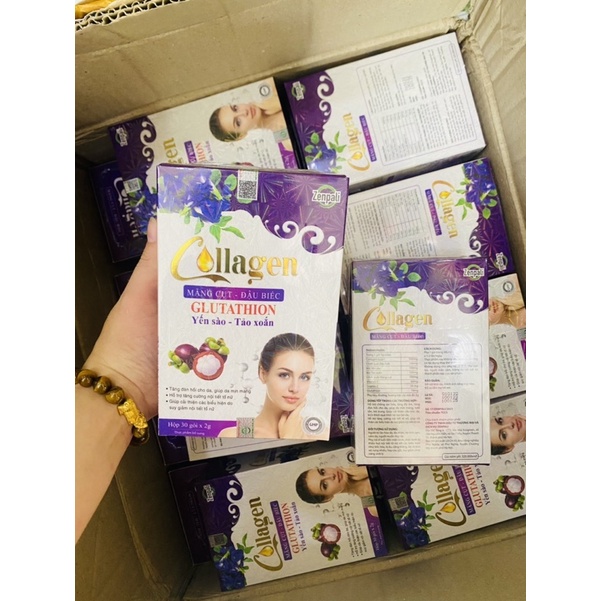 Collagen Măng cụt đậu biếc hộp 30 gói