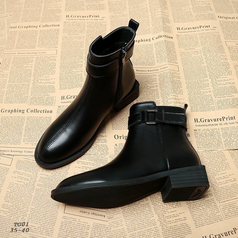 TG01 giày boot nữ Martin đế 3cm phong cách Hàn Quốc kèm hình thật