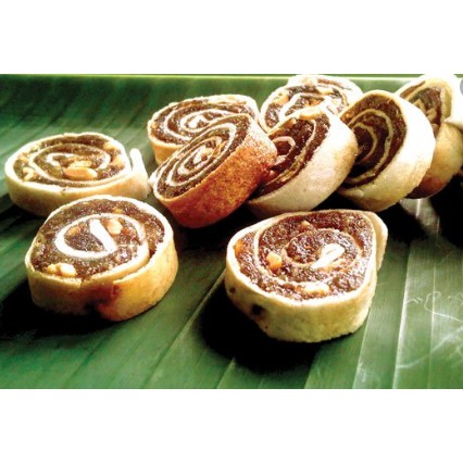 kẹo chuối cuộn đậu bánh phồng Bến Tre 500g