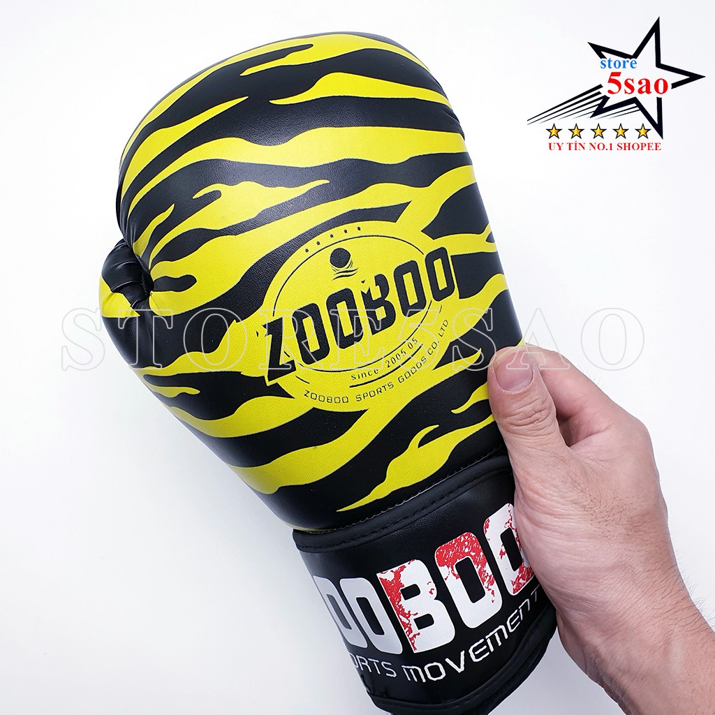 Bao tay boxing Zooboo hình hổ ⚡FREESHIP⚡ Găng tay boxing đấm bốc giá rẻ