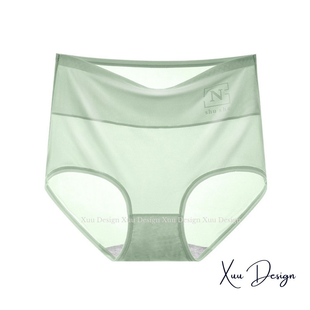 Quần lót nữ Xuu chất cotton lạnh cao cấp, cạp cao có lỗ thoáng khí - QC111