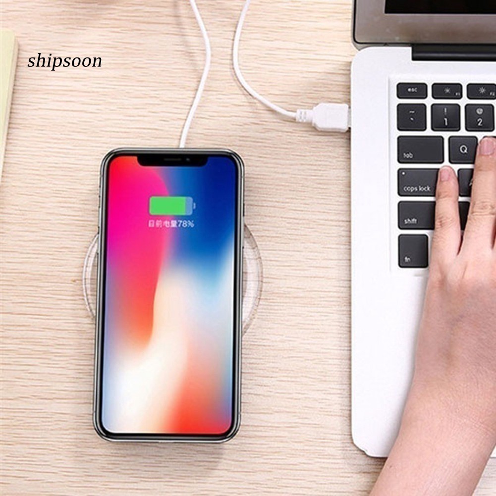 Đế sạc không dây Qi siêu mỏng thích hợp cho iPhone X Samsung Galaxy