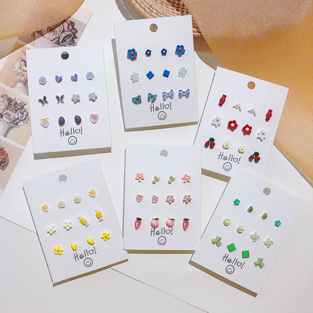 Set Khuyên Tai Đơn Giản Dễ Thương Cho Nữ