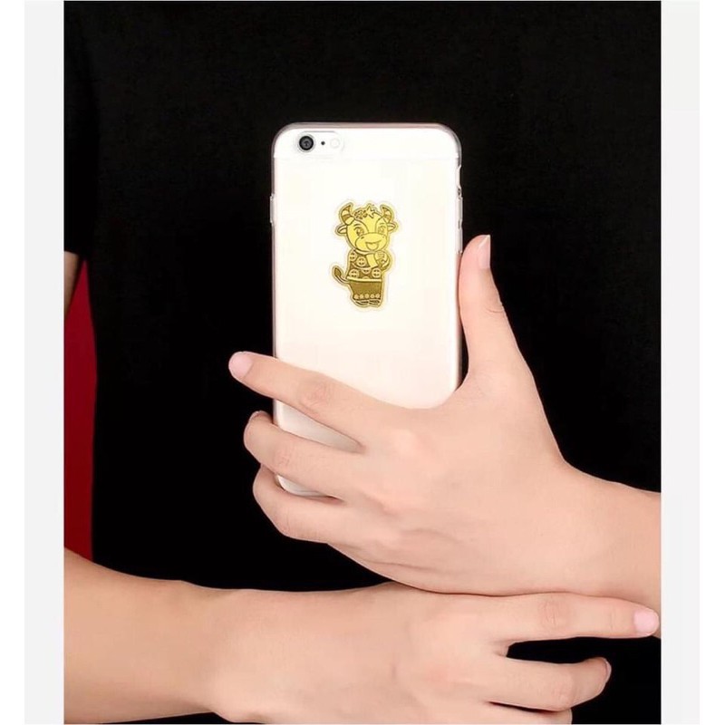 TRÂU MẠ VÀNG THẦN TÀI MAY MẮN- DÁN ĐIỆN THOẠI-ĐỂ VÍ siêu xinh