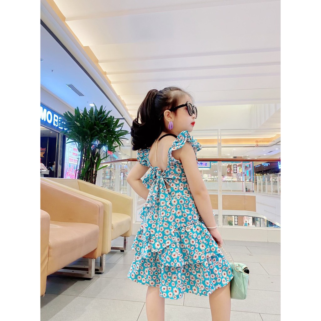 ĐẦM HOA HỞ LƯNG BÉ GÁI SIZE LỚN TỪ 25-40KG HÀNG CAO CẤP