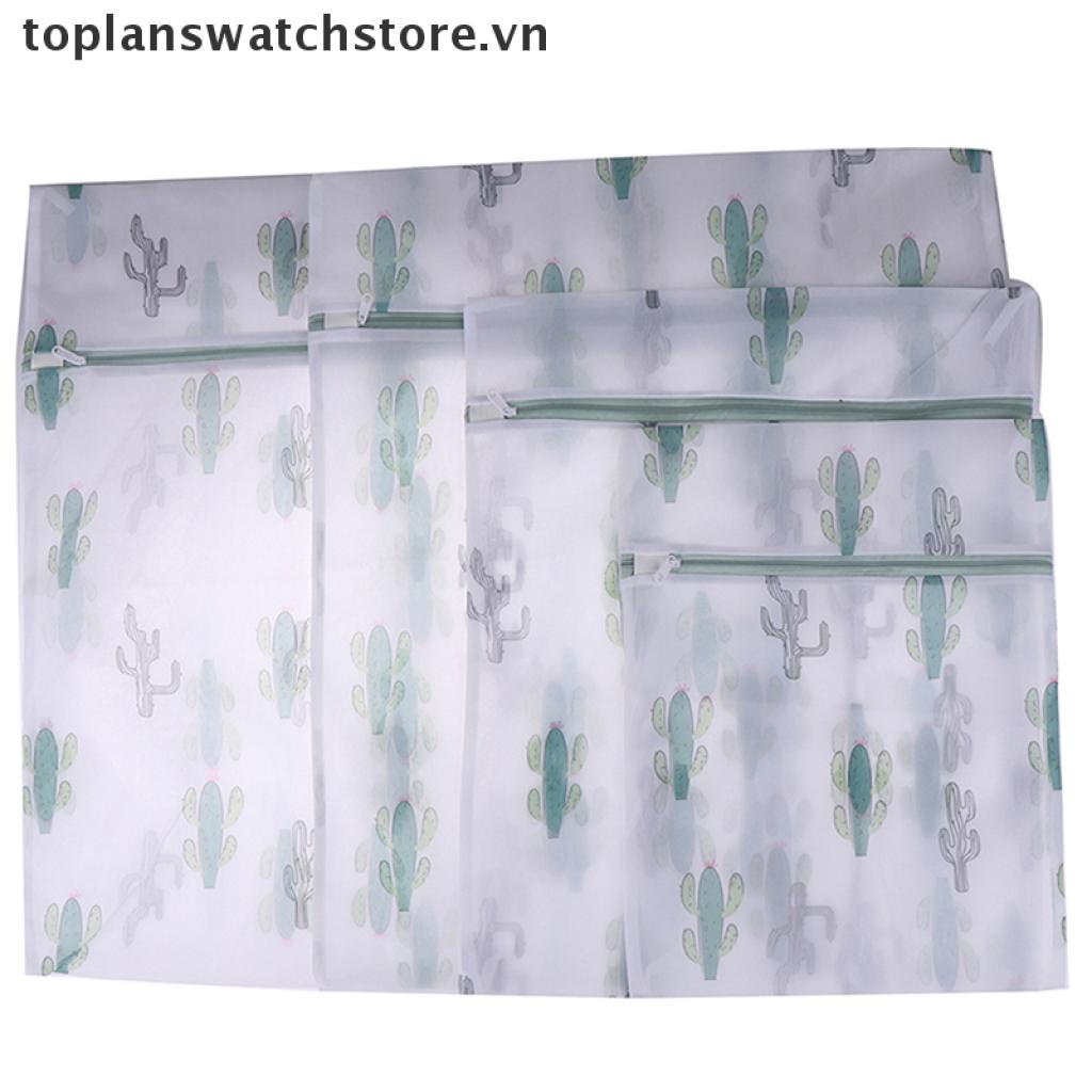 Túi Lưới Giặt Đồ Lót In Hình Xương Rồng Bằng Polyester