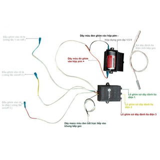 IC đánh lửa bếp ga âm 3 lò và hộp đựng pin