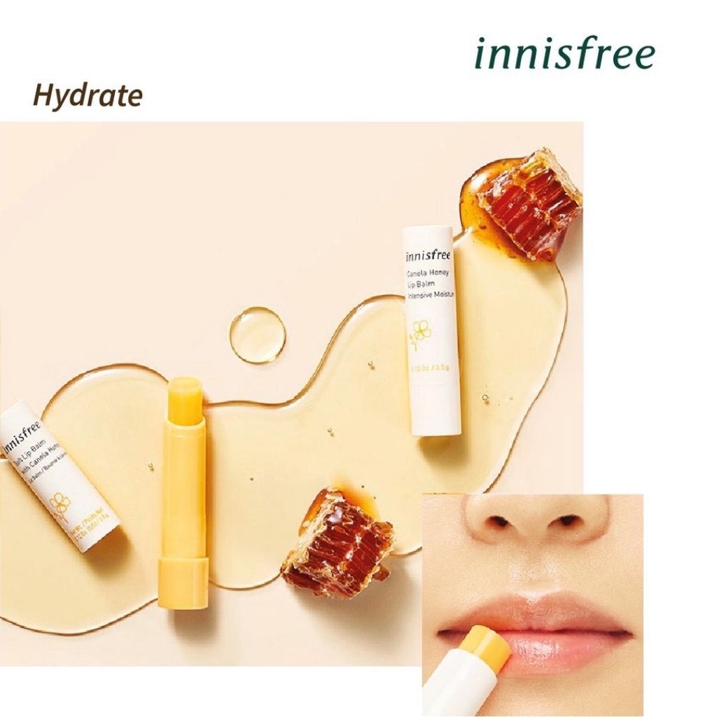 Son dưỡng môi mật ong hoa cải Innisfree Canola Honey Lip Balm Stick