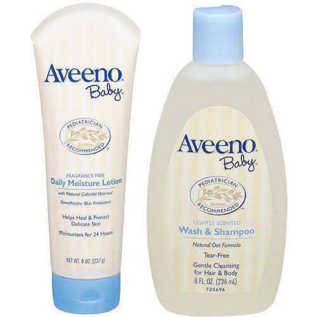 Aveeno baby daily moisture lotion& wash and shampoo