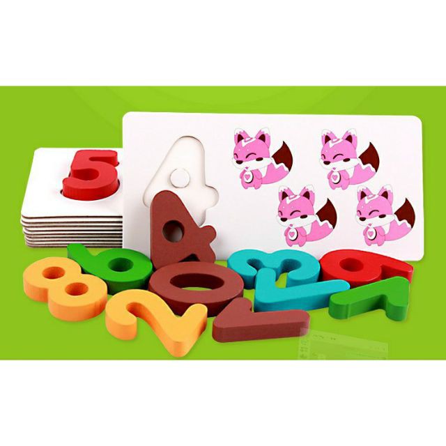 [Toán học] Đồ chơi ghép hình số 3D giúp bé học số và tập đếm _Dâu Tây Baby Shop