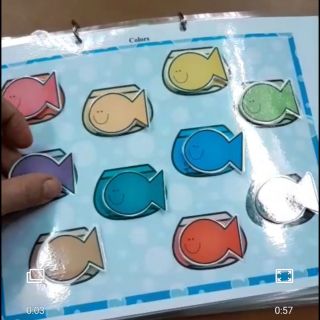 Học liệu phân biệt màu sắc *matching colors