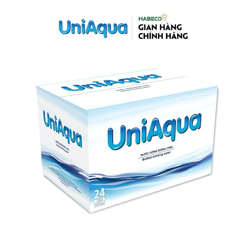 Thùng 24 chai nước tinh khiết  uni aqua 350ml
