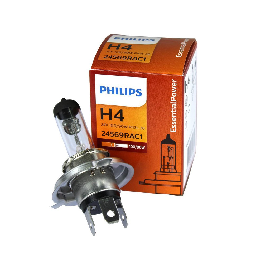 Bóng Đèn Pha Philips 12V100W Halogen Cao Cấp Lắp Xe Máy Ô Tô Chân H1/H4