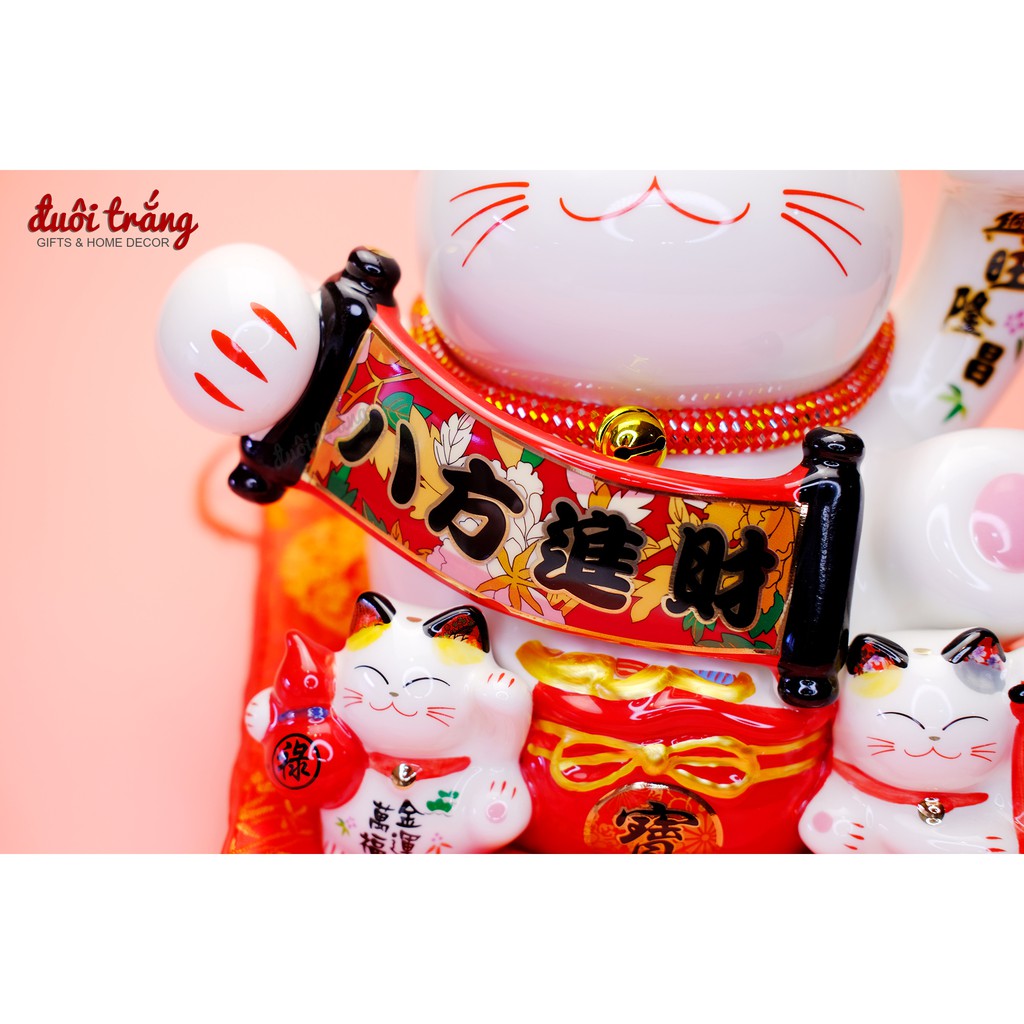 Mèo Thần tài Mũ quan "Bát Phương Tiến Tài" 22cm (có video sản phẩm) | BigBuy360 - bigbuy360.vn