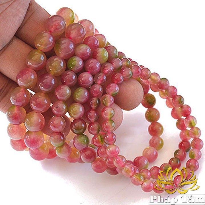 Vòng Tay Đá Tourmaline Dưa Hấu Cao Cấp 12mm