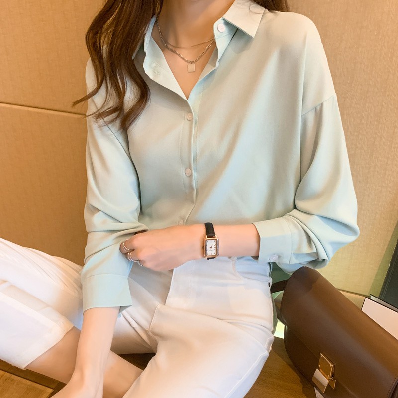 Áo Sơ Mi Voan Tay Dài Thời Trang Dành Cho Nữ