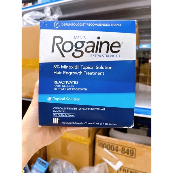 DUNG DỊCH MỌC TÓC Nam giới Men’s Rogaine 5% Minoxidil Topical Solution Extra Strength 3*60ml