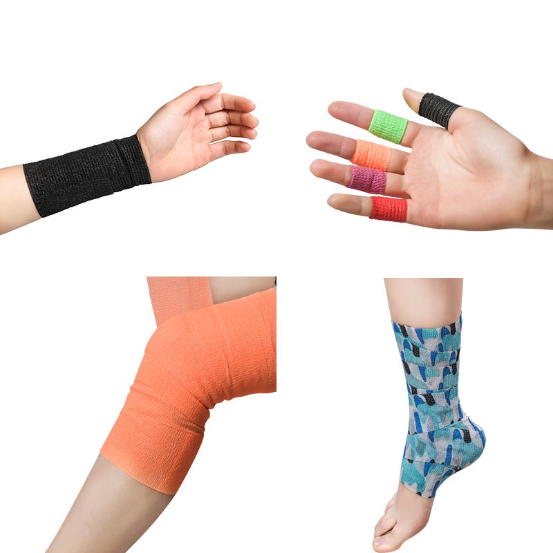 Băng keo thể thao đá bóng, băng vải tự dính cuốn cổ tay cổ chân cuốn ngón tay y tế chống chấn thương bảo vệ cơ khớp