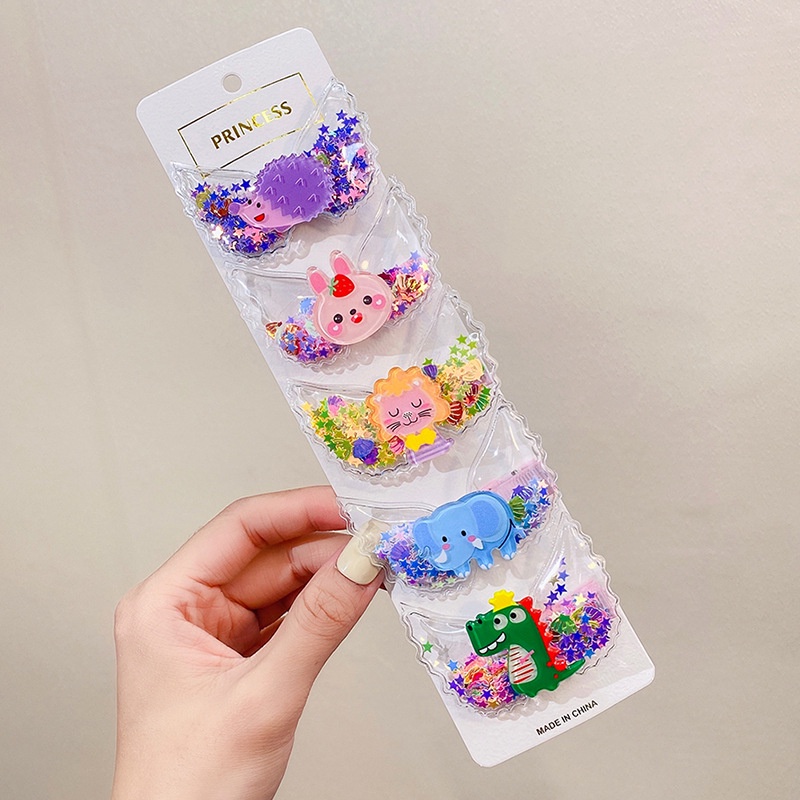 Set 5 Kẹp Tóc Hình Trái Cây Dễ Thương Cho Bé Gái
