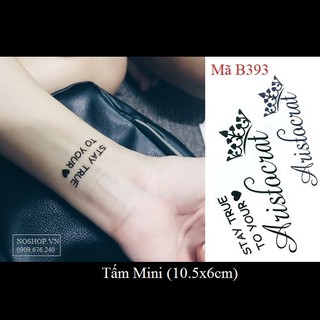 Xăm dán Tattoo chữ B393