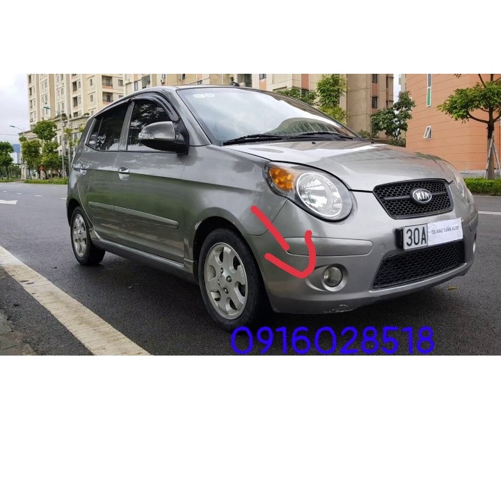 Ốp viền đèn gầm Kia Morning 2008 2009 2010 2011 xi mạ Crom, ốp viền đèn sương mù