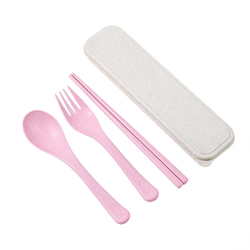 Bộ 3 món đũa muỗng nĩa ăn trơn màu