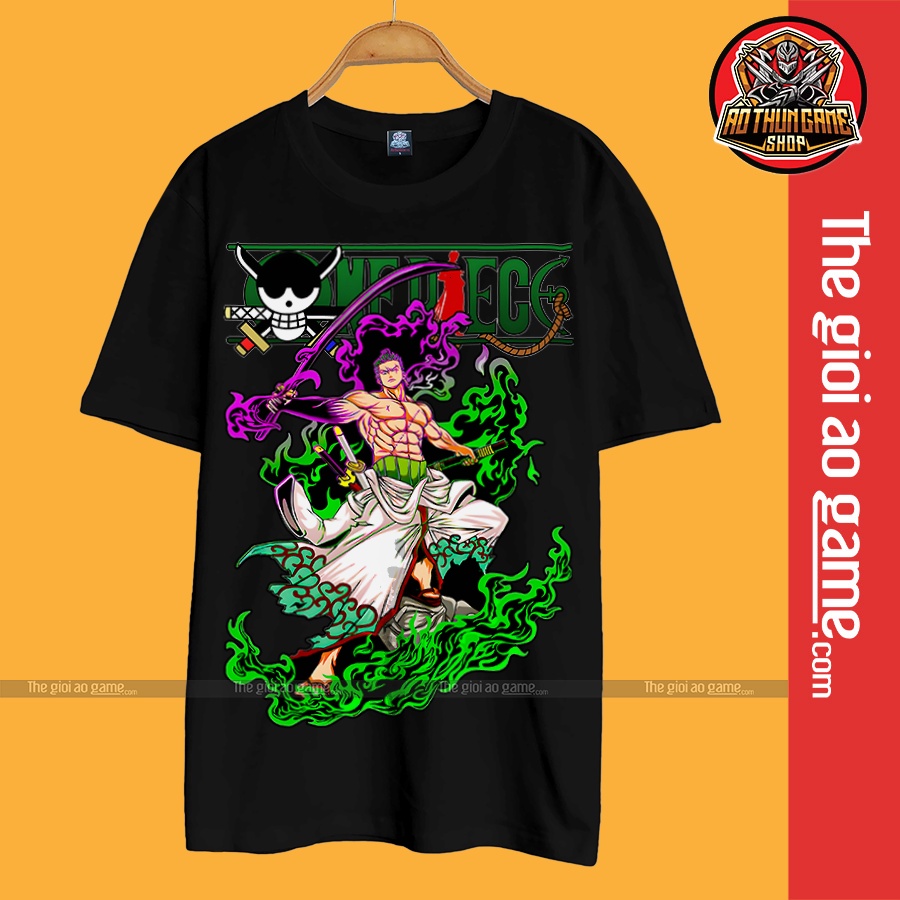 Áo one piece zoro nam nữ Áo thun one piece zoro trắng form rộng unisex cotton co giãn thoáng mát TGAG T15