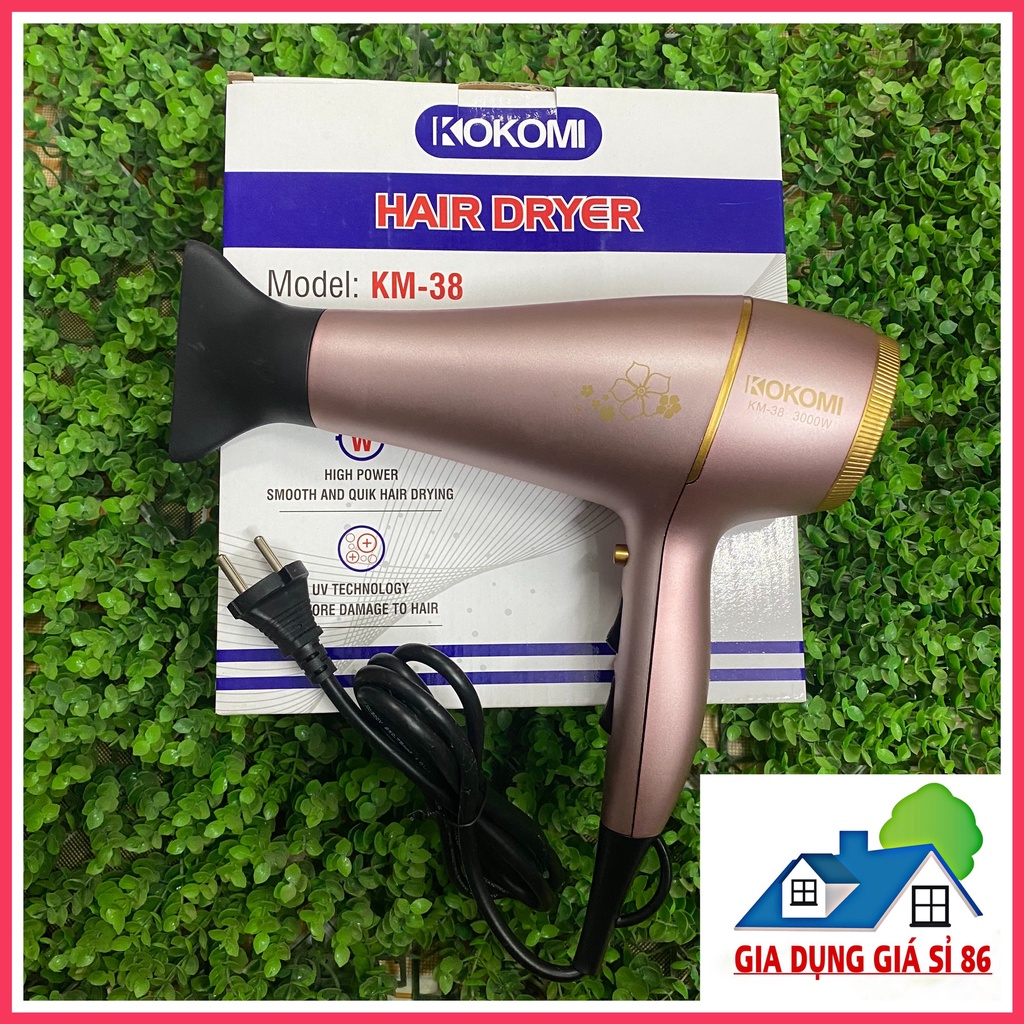 MÁY SẤY TÓC KOKOMI CÔNG SUẤT 3000w KM-38 có ánh sáng xanh