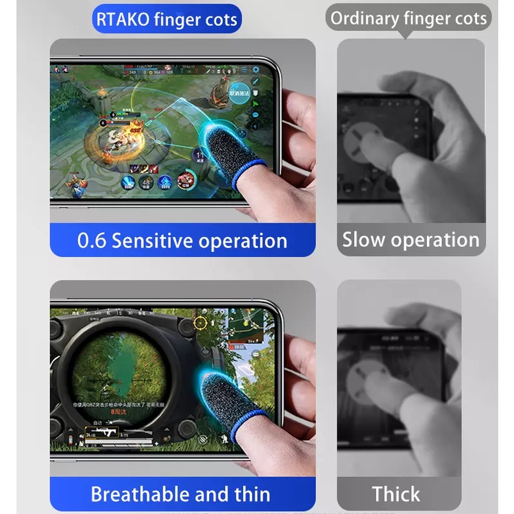 Vỏ Bọc Ngón Tay Chơi Game Điện Thoại Di Động Chống Mồ Hôi Chống Trượt Chạm Cảm Ứng