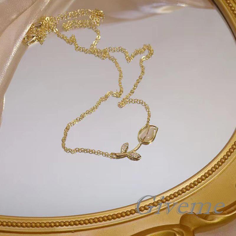 Vòng cổ Mặt Hoa Tulip Thời Trang Cao Cấp Sang Trọng Cho Nữ