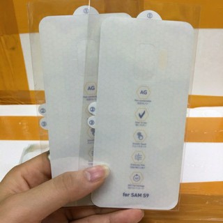 Dán PPF AG nhám chống vân tay dành cho samsung S8/S8+/S9/S9+ măt trước và mặt lưng sau.