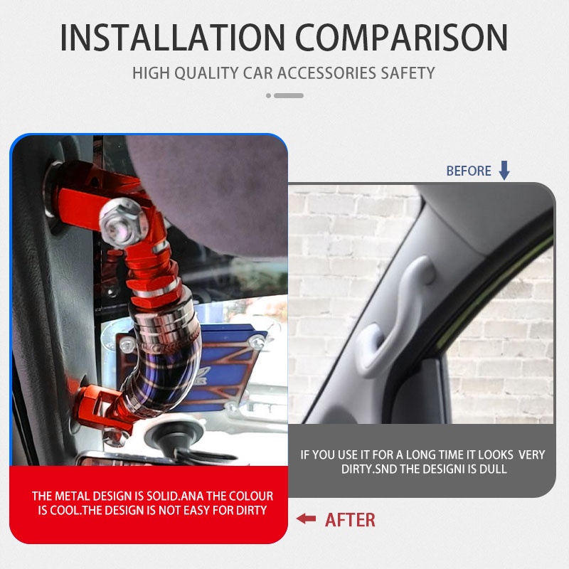 1 chiếc Giá Đỡ Tay Cầm Cửa Xe Hơi Bằng Titan Màu Xanh Dương Màu Xanh Bỏng tay nắm trần Nóc ô tô 1pc Thông Dụng bằng thép không gỉ Tay vịn trần ô tô Bảo vệ an toàn  bọc bảo vệ tay cầm cửa xe hơi trang trí phụ kiện nội thất ô tô