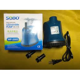 Bơm Hút Đáy Sobo WP-200D (25W-1800L/H-1.5M) - Máy Bơm Chìm Hút Cặn 360 Độ Cho Bể Cá