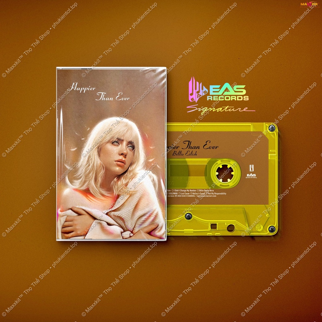 Băng cassette tape Billie Eilish - Happier Than Ever  - BASF