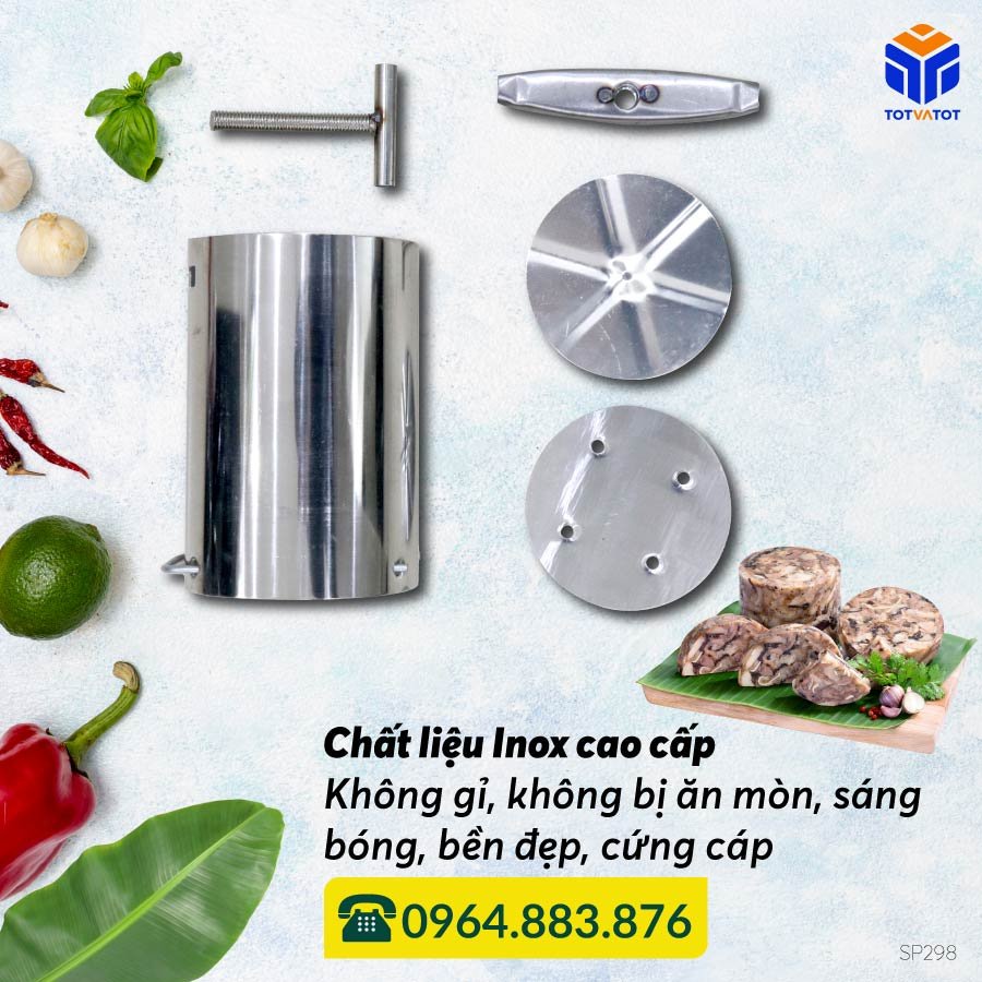 Khuôn làm giò xào inox 1kg  Hà Nội