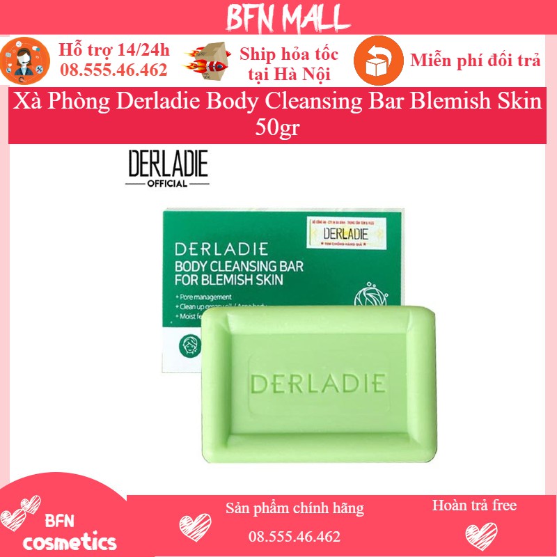 Xà Phòng Derladie,Xà Bông Tắm Giảm Mụn Lưng Cơ Thể Derladie Body Cleansing Bar Blemish Skin 50gr