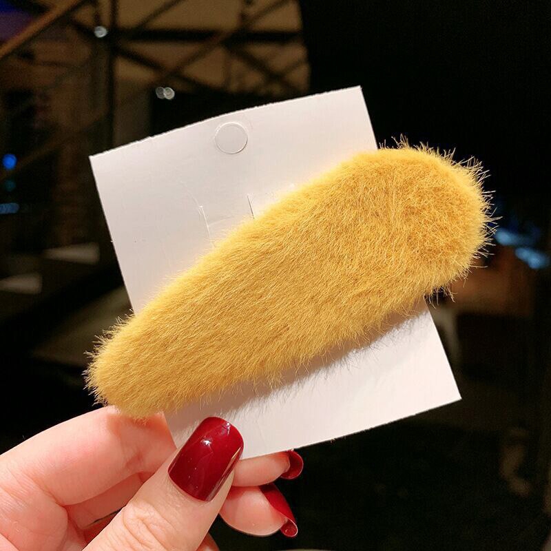 Kẹp Tóc Phối Lông Phong Cách Hàn Quốc Đáng Yêu Cho Nữ