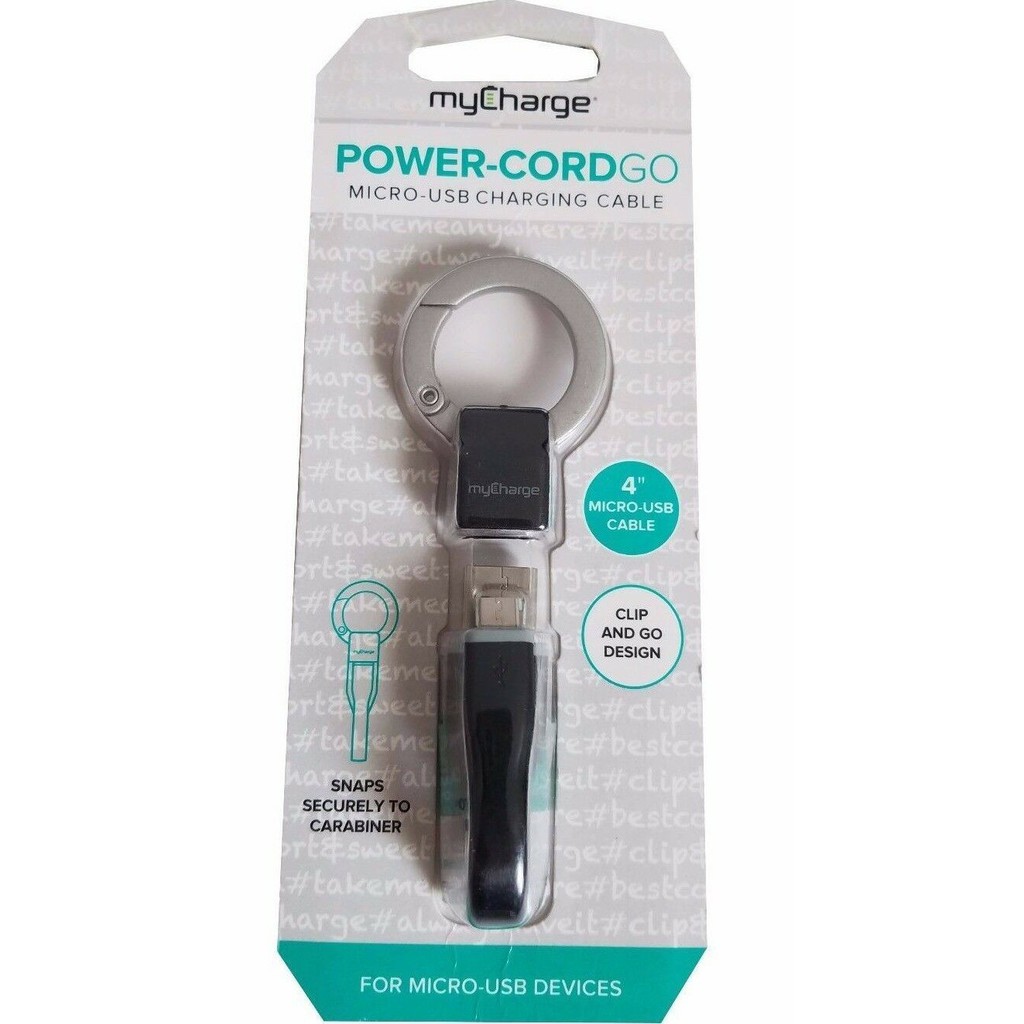 Cáp sạc micro usb móc khóa chính hãng Mycharge Mỹ