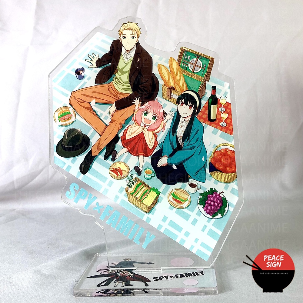 Standee in hình SPY X FAMILY GIA ĐÌNH ĐIỆP VIÊN anime chibi Acrylic mica mô hình trang trí trưng bày
