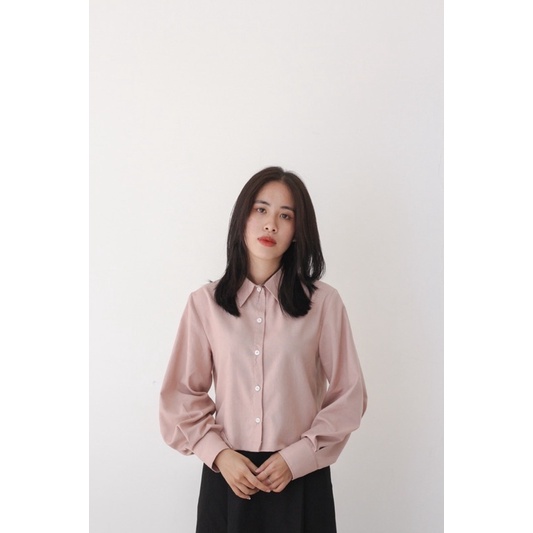 Áo linen hồng pastel - Macaron Shirt
