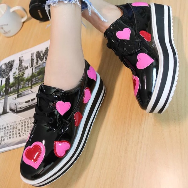 Giày moka tim hồng  cao cấp🔥full box , túi giấy🔥 video ảnh thật | BigBuy360 - bigbuy360.vn