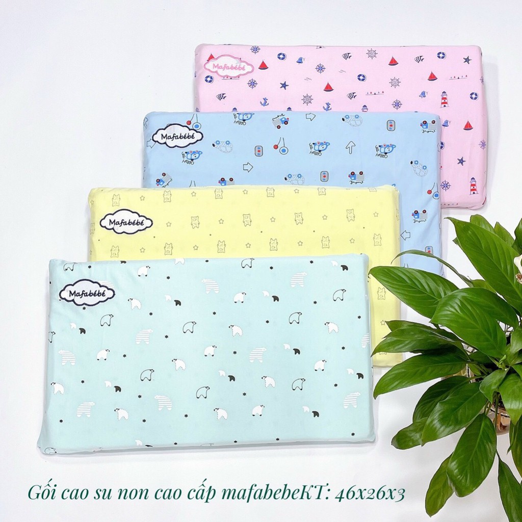 Gối MAFABEBE hàng túi zip có lỗ thông hơi chống bẹp đầu cho bé (01)