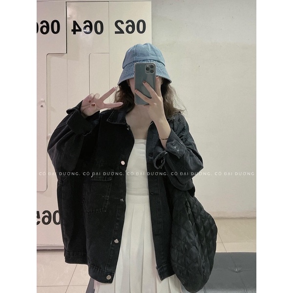 Áo khoác bò in chữ 6683