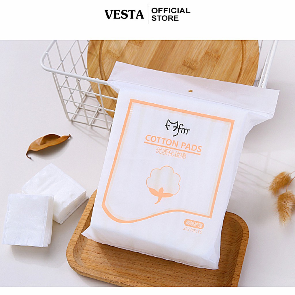 Bông Tẩy Trang 3 Lớp (loại 1), Bông Tẩy Trang Cotton Pads Túi 222 Miếng