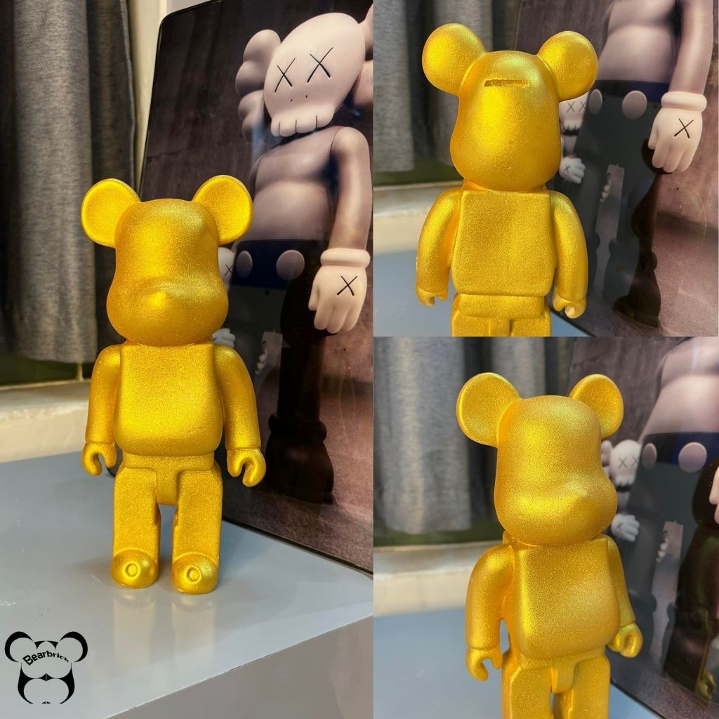 Bearbrick 400, gấu bearbrick 28cm cỡ bé để bàn, mẫu 1 màu trơn - Chin Official Store